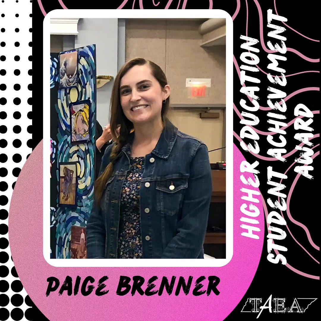 CONGRATULATIONS to the TAEA Higher Education Student Achievement Award recipient Paige Brenner! Join us at the TAEA Fall Conference as we congratulate all of our award recipients.