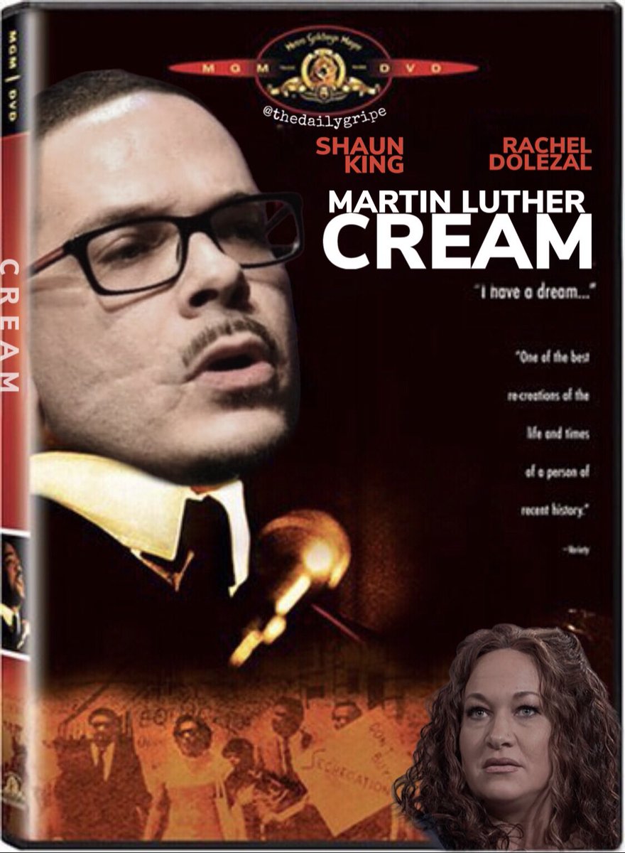 DailyGripeMemes's tweet photo. Go buy @shaunking ‘s actorial debut alongside with @RachelADolezal on DVD.
Every purchase comes with a 7 day free trial of Rachel’s OnlyFans page 🫣😆 #MartinLutherCream #ShaunKing #RachelDolezal #OnlyFans #StraightToDVD https://t.co/LnBZnIonun