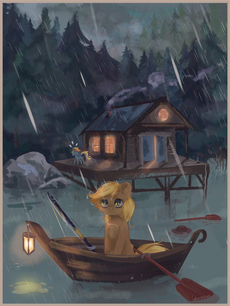 colorochka's tweet photo. not the best day for fishing

#pony #mylittlepony #RainbowDash #AppleJack #mlp https://t.co/ycUhfNh16X