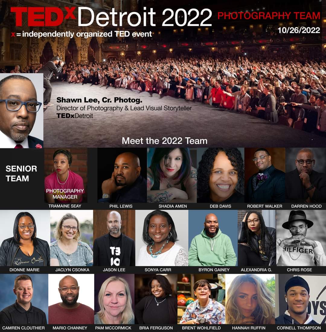 TMWohlfield's tweet photo. That one time when your 8th grade son got selected to intern on the @TEDxDetroit Photography Team Thank You @ShawnLeeStudios for giving back to students #proudmom #learning #supportArts #rockthat @HustonLJulian @MrsSklad https://t.co/AMwgy9q0cv