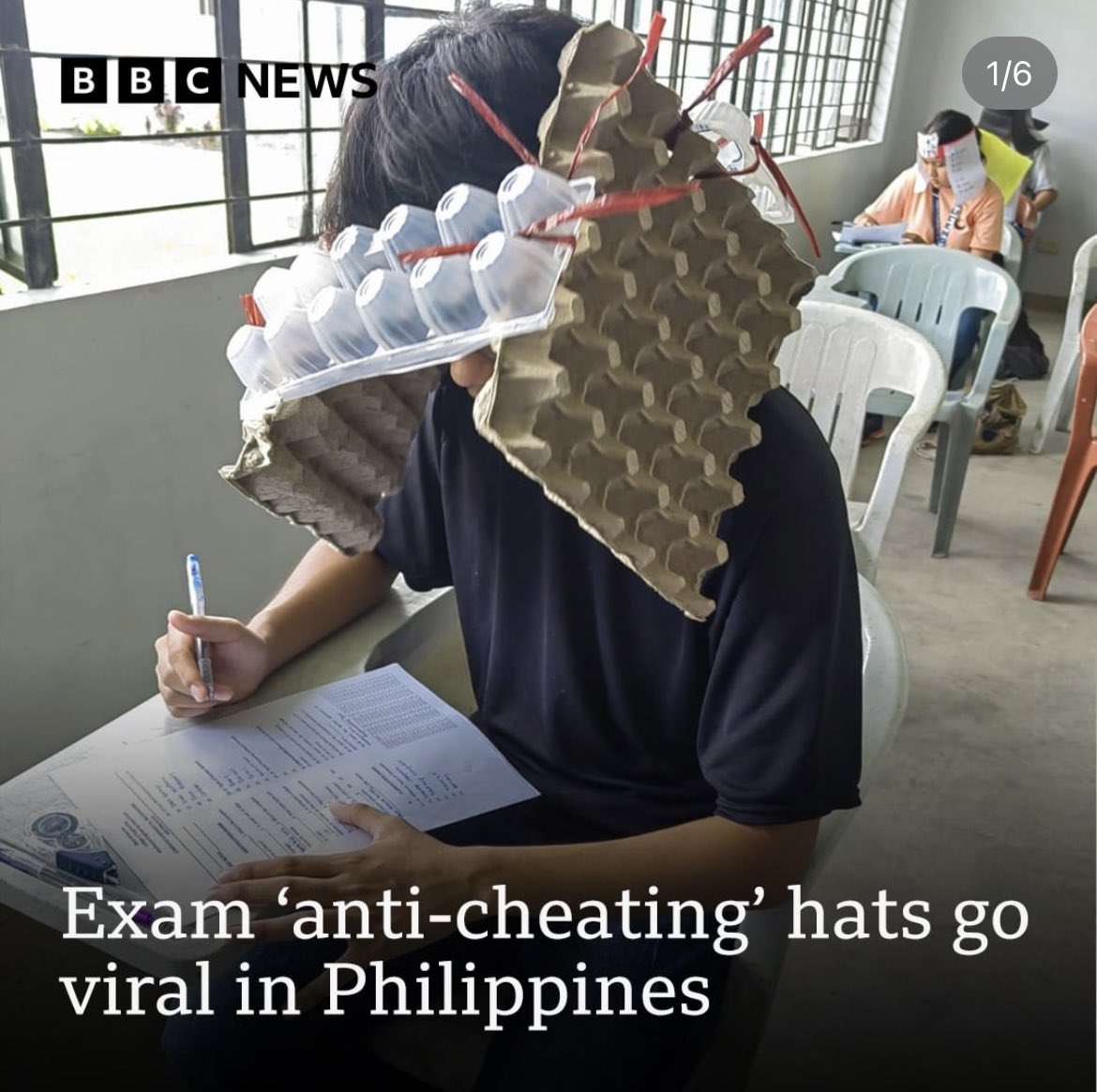 maestradepueblo's tweet photo. Estos artefactos “anti copia” en los exámenes de Filipinas sí que son competenciales y no las fichas que hago yo en clase. https://t.co/GCDsWfAQQY