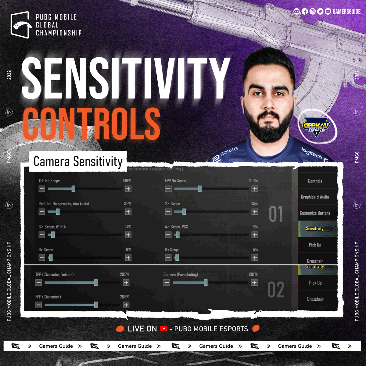 Gamers_Guidee's tweet photo. SENSITIVITY &amp; CONTROLS 📲

نستعرض لكم اعدادات القطار GAIHT لاعب فريق GEEKAY ESPORTS 🚂

مرر بين صور من أجل مشاهدة جميع  الإعدادات 👀

شاركنا في التعليقات، اسم اللاعب التالي الذي تريد إعداداته! 🙌🏻

#PMGC #PMGC2022
#PUBGM #ESPORTS
#GAMERS_GUIDE https://t.co/UGkqcbkeWv