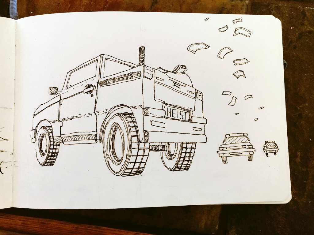 Messed up the days, so here is Heist. #inktober2022 #inktober2022day23