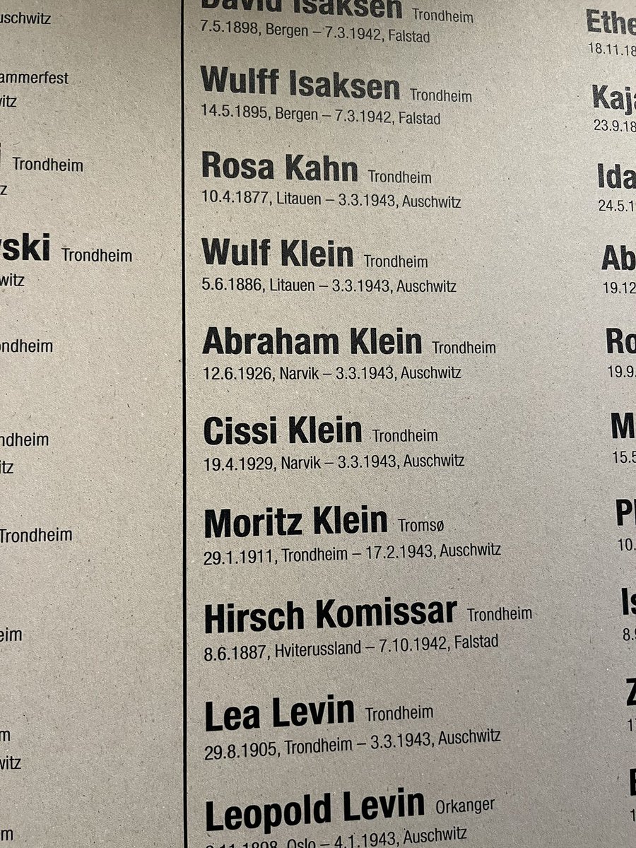 janke_steffen's tweet photo. Auf den Spuren von Cissi Klein. Die jüdische Geschichte Trondheims vor, während und nach dem zweiten Weltkrieg, erzählt und erinnert in drei Ausstellungen. Vielen Dank an das Jødisk Museum Trondheim. #Tysk2401 https://t.co/tJlCSY9SME