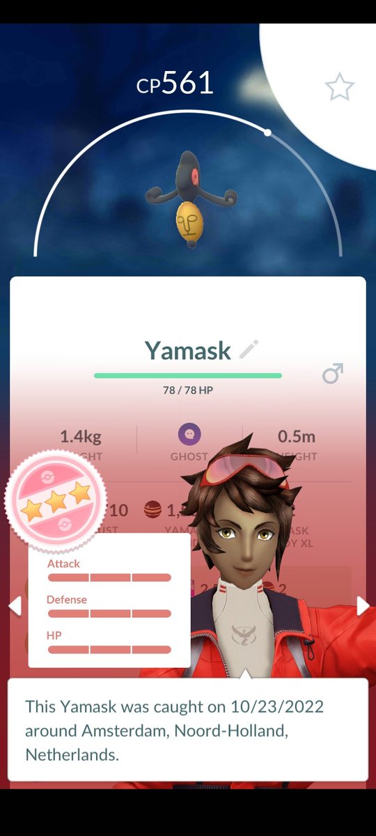 TharealMrRogers's tweet photo. #HundoHatch #Yamask I'm loving this #PokemonGOHalloween2022 event #PerfectIV #Pokemon in #PokemonGo https://t.co/EIyrBNjUNY