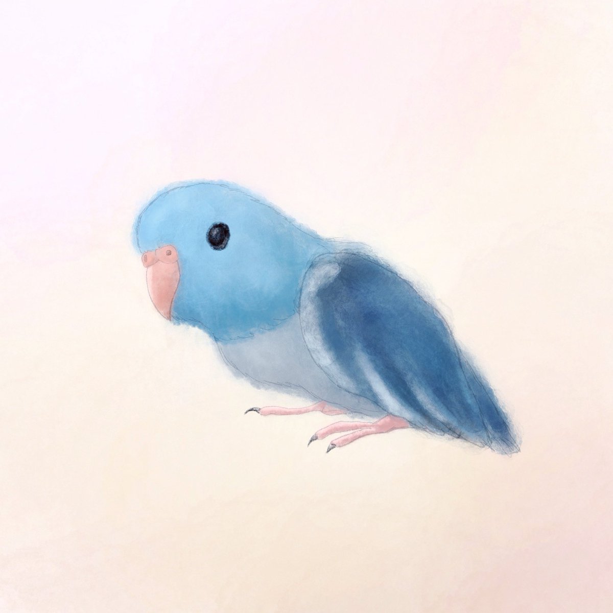 “Booger” - our nickname for the bird ☺️💙 #inktober2022