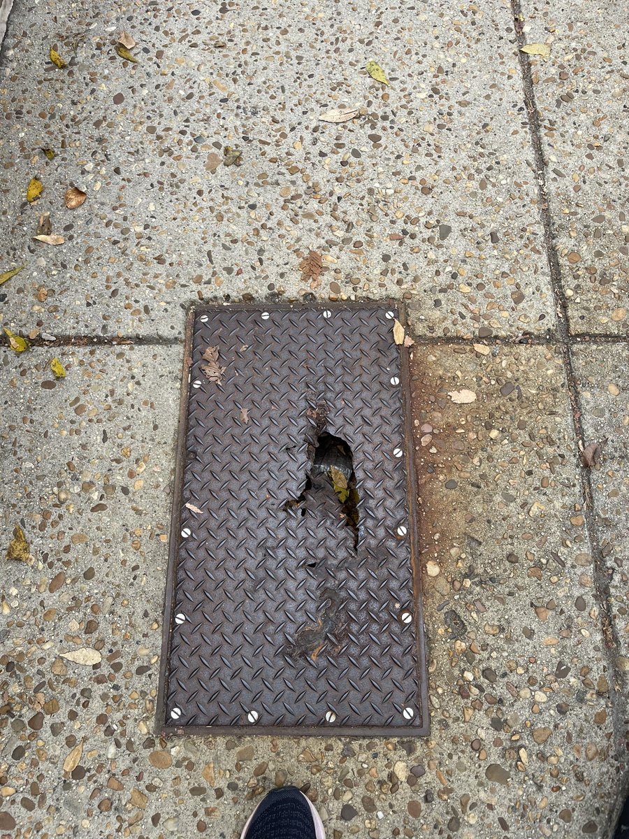 Attention <a href="/311DCgov/">DC311</a>! This hole on the q street bridge going into Georgetown gets bigger every time I walk by