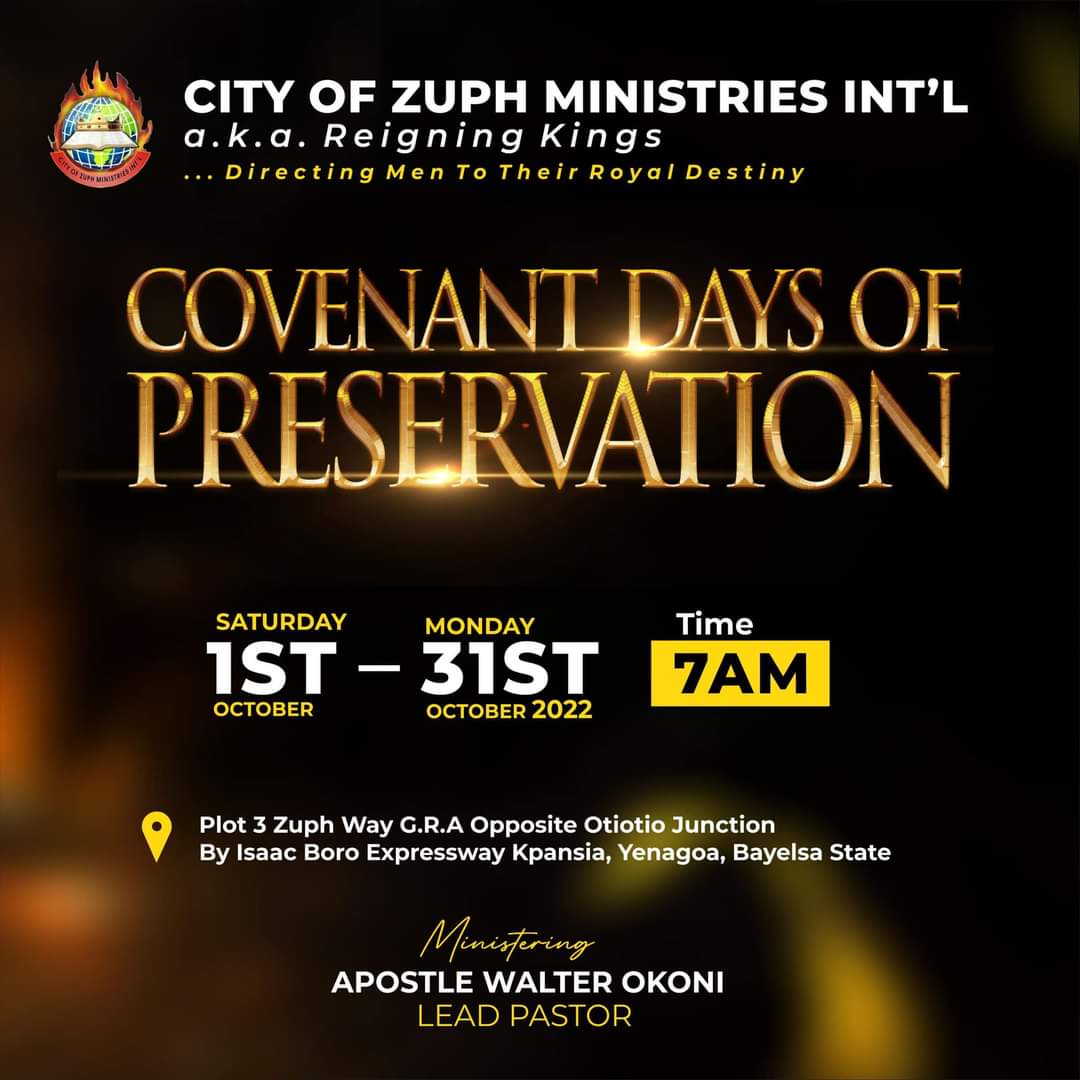 Stream live on Facebook at City of Zuph Ministries