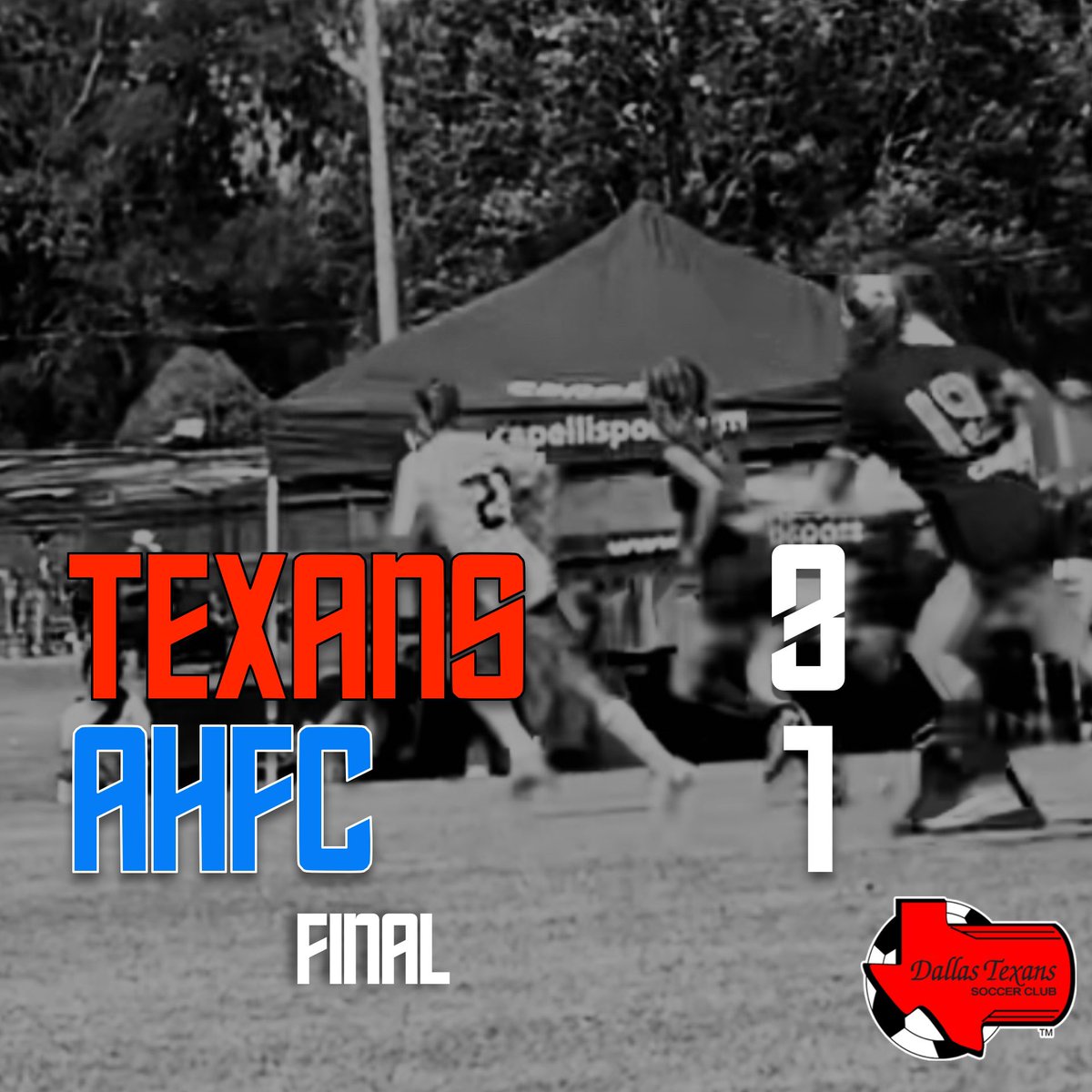 HATS OFF. Your Texans DOMINATE on day 2 in Houston, knocking off AHFC 3-1! 

Goals: Landree ⚽️⚽️⚽️ 
🎩💥 HAT-TRICK! 💥🎩

#LeadersPlayHere #TheTexansWay