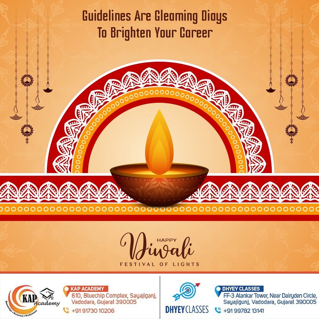 KapAcademy's tweet image. The darkness of unemployment can be eliminated with professional coaching on specific subjects. Kap Academy &amp;amp; Dhyey Classes team is committed to lit the diyas of your victory in the competitive path of your career. 

#diwali #happydiwali #diwali2022 #diwalicelebration