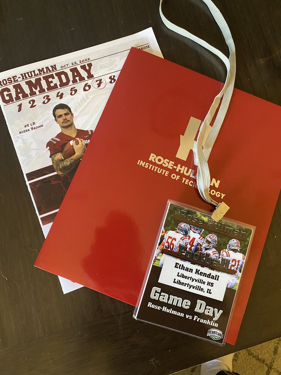 Had a fantastic game day visit at <a href="/RoseHulmanFB/">Rose-Hulman Football</a>. Thank you <a href="/Coach_Stanton1/">Jeffrey Stanton</a> for the invite. The athletic facilities and engineering programs were world class!