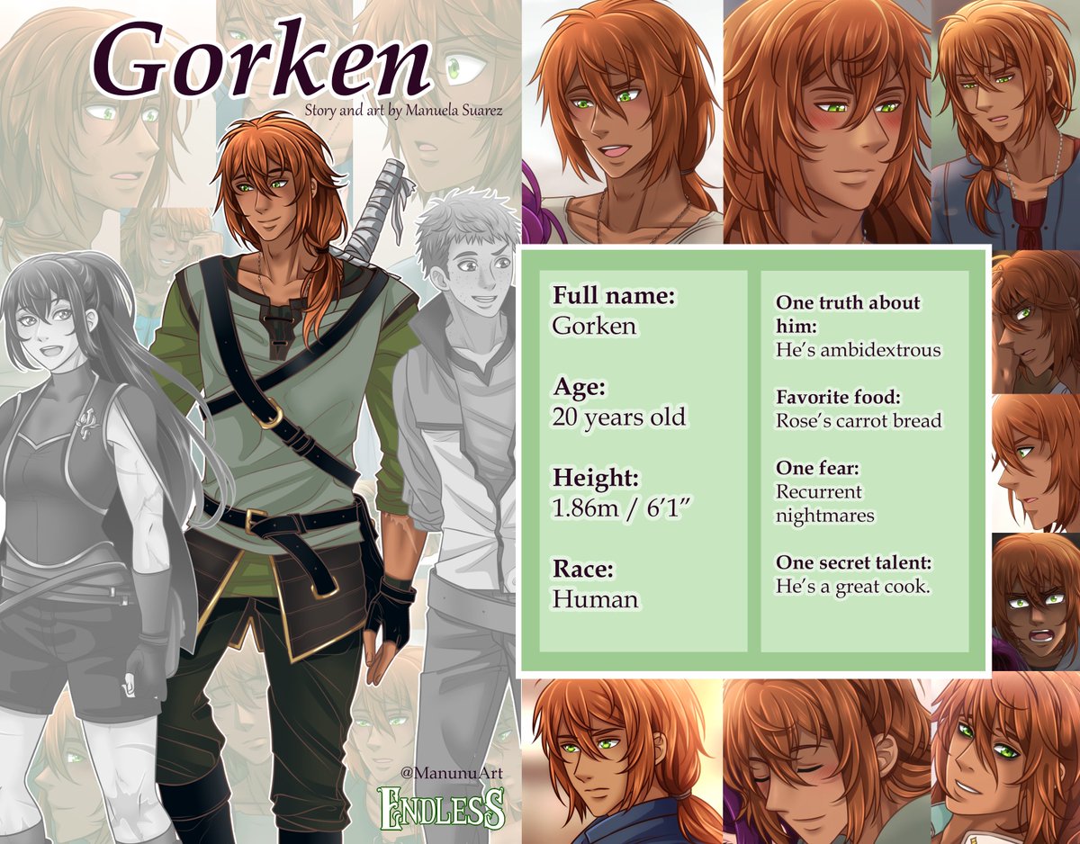 ManunuArt's tweet photo. Now meet my baby boy: Gorken! 💚
☘️Read his story on tapas: https://t.co/c9PHoPno73
☘️Or on Deviantart: https://t.co/lYhq6cZeKE
#ENDLESSwebnovel #originalcharacter https://t.co/MjBfhn0vzR