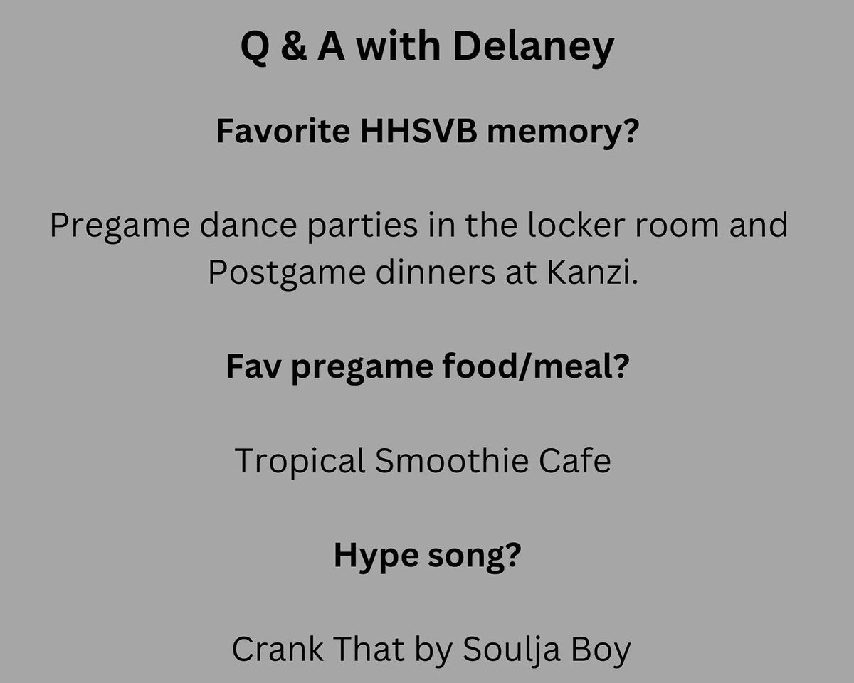 HHSVB's tweet photo. ✨SENIOR SPOTLIGHT✨
Delaney Nicholls - Varsity Manager
Tuesday 10/25 is Senior Night and our last game of the season.
HAWK FANS…Please join us as we honor our 5 amazing seniors & help cheer us on to a win over Lewisville!
#hhsvb #hpnd #gohawks #seniorspotlight #classof2023 https://t.co/xN6h4HChwS