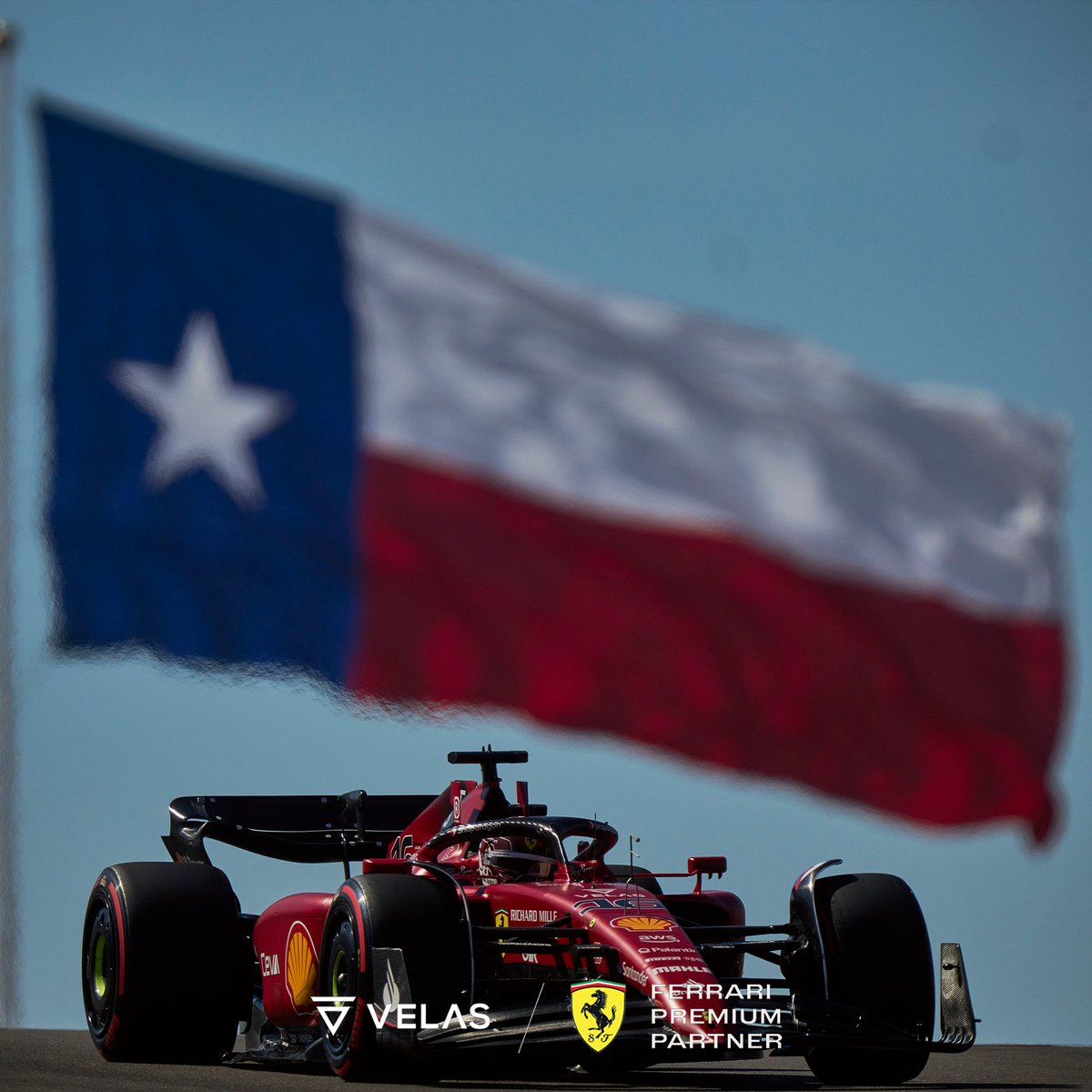 A tricky #USGP for @scuderiaferrari as pole sitter @carlossainz55 was taken out on the first lap and had to retire the car. @charles_leclerc carried the team for the race, claiming his 10th podium of the season. Forza Ferrari, #FutureDriven #essereFerrari🔴 #Velas #VLX $VLX