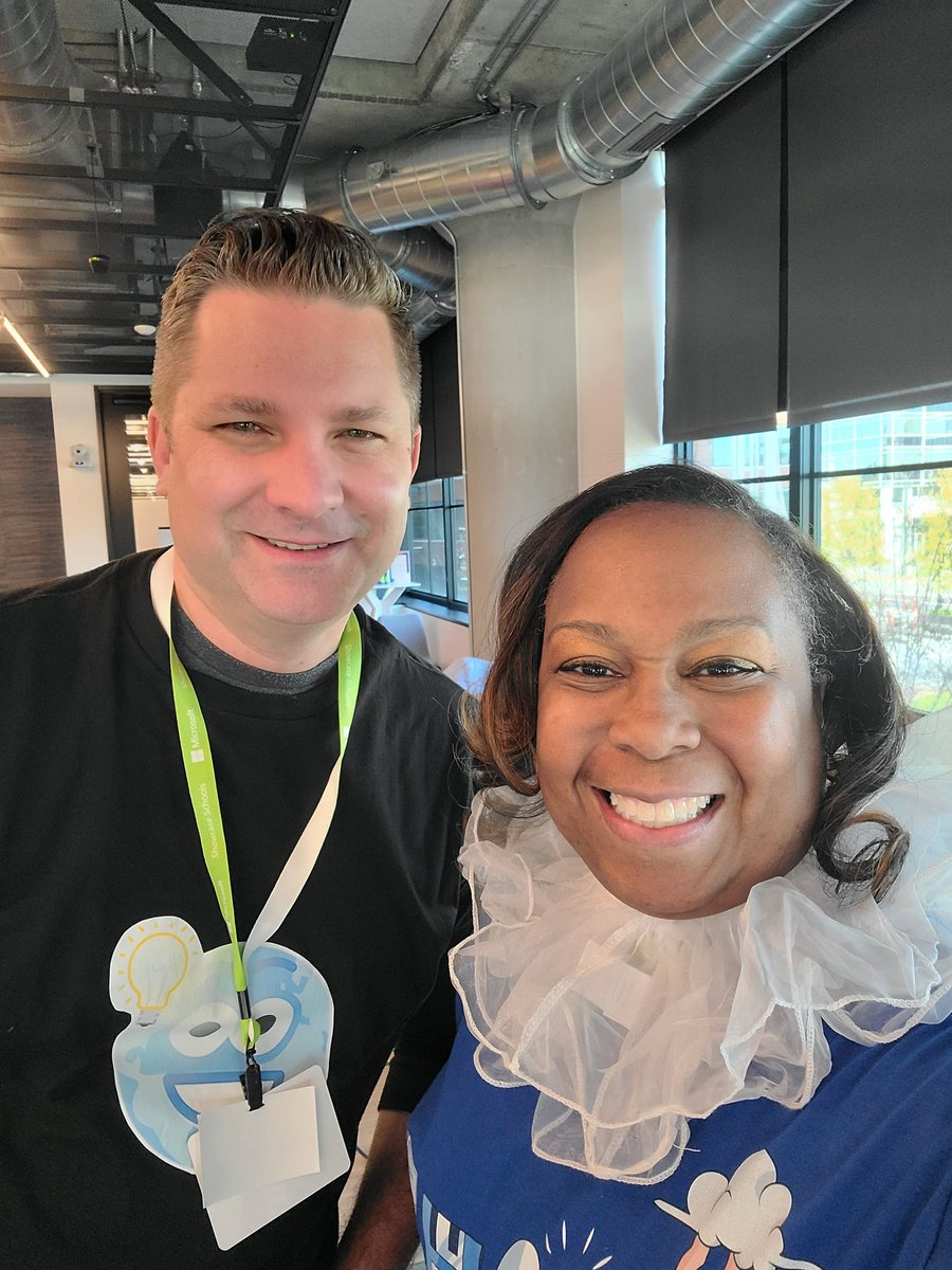 APSITKrynica's tweet photo. @samjjordan and I connected virtually while presenting during #MicrosoftE2 earlier this spring. It was so awesome to officially meet him during @MicrosoftEDU Learning Exchange this weekend!! Thank you so much for my Alaskan hot sauce! I can't wait to visit!! #MIEExpert #grateful https://t.co/3U6sIqRuXU