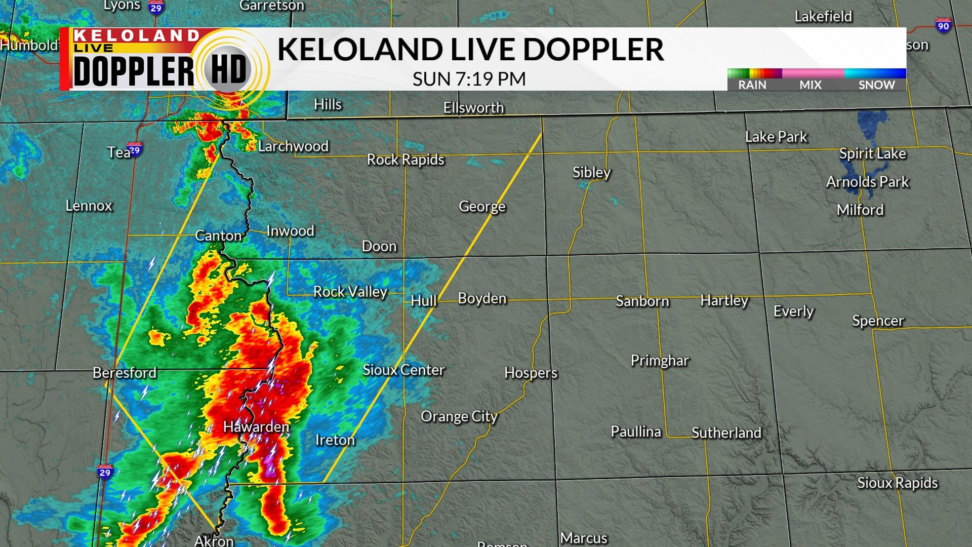 KELOLAND Weather on Twitter "Severe t'storm warning for portions of