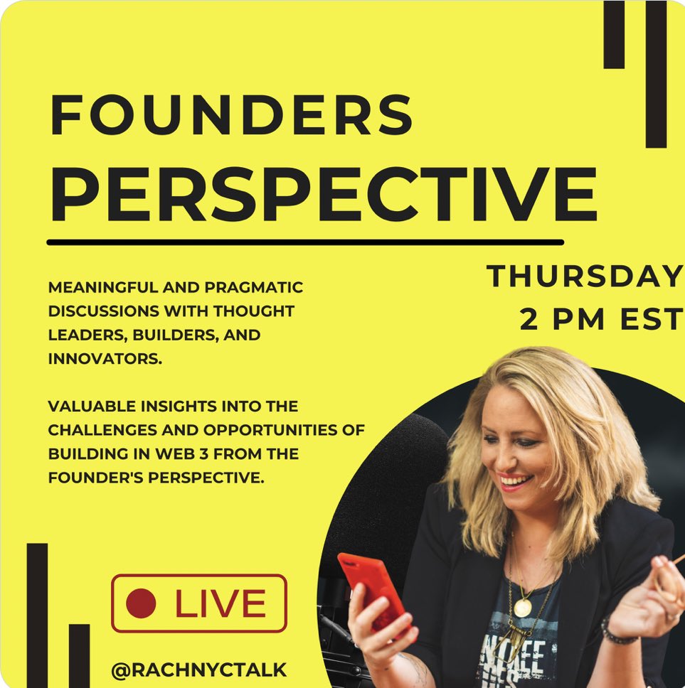 rachelwilkinsb's tweet photo. Let’s kick-off the week strong with:

✅ Web 3 Latest News
✅ Guest Speakers
✅ Real Time Networking 

Be sure to set reminder and turn on notifications 🙌

https://t.co/GuuACkU0HH https://t.co/gJ7DTefGsI