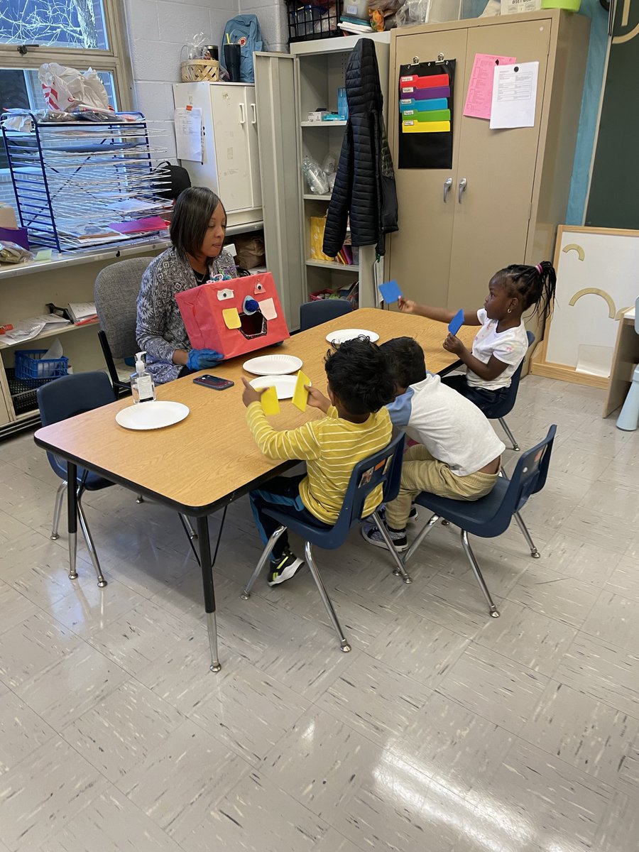 HELCPandas's tweet photo. On Friday, students in Mrs. Bibb's class had a monster themed day. They read the book "Are You My Monster?," ate monster toast, made and drew a monster, played the 'Shape Monster' game, and did a monster dance. https://t.co/1M5n8uB0DS