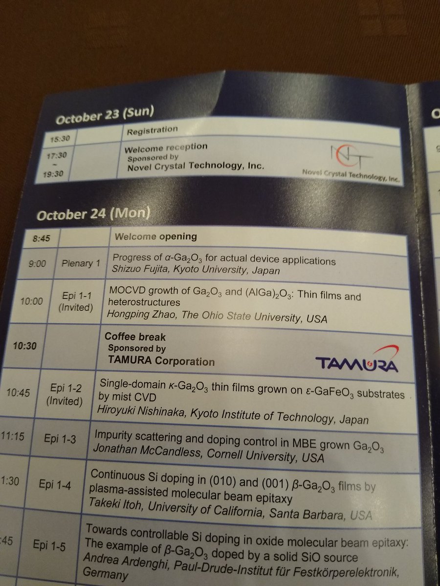 FabienMassabuau's tweet photo. Kick-off of #IWGO in Nagano, with an excellent plenary présentation from S. Fujita!
Very pleased to see metastable phases of #Ga2O3 getting the spotlight. https://t.co/EB8rlXuC8L