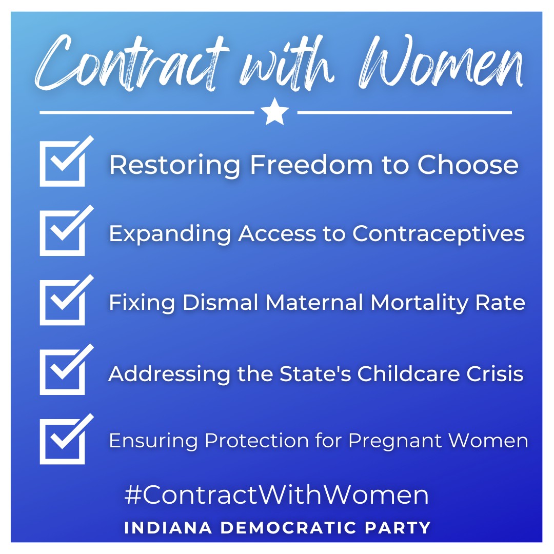 CD3INDems's tweet photo. .@INDems and the the Third Congressional District Democrats have signed a #ContractWithWomen to fight for #reproductiverights, #healthcare, #contraception, and more.
Join us and #VoteBlue in this year's #midterms. 
Don't forget to help #GOTV! https://t.co/R2tks1JmXy