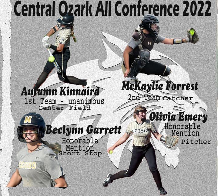 Way to go @NeoshoSB!! All - COC 2022.  
Team finished 2nd in the COC this year!!
<a href="/AutumnSB2026/">Autumn Kinnaird</a> - 1st Team - unanimous - CF
<a href="/ForrestMckaylie/">McKaylie Forrest</a> - 2nd Team - Catcher
<a href="/Beclynn10/">Beclynn Garrett</a> - Honorable Mention - Short Stop
<a href="/OliviaEmery2026/">Olivia Emery RHP/OF 2026</a>- Honorable Mention - Pitcher
