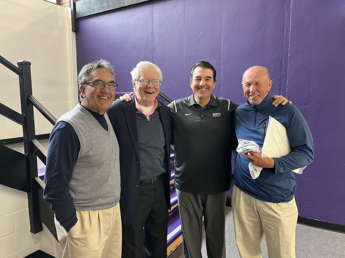 Surround by excellence. On my far right. Bo Ruggiero. A New England Basketball & @mbcaorg halls of fame. Jim Nelson my mentor. Suffolk University hall of fame. New England Basketball hall of fame legend. Bill Loughnane HC at BC High. Has over 500 wins and 4 state chips!!