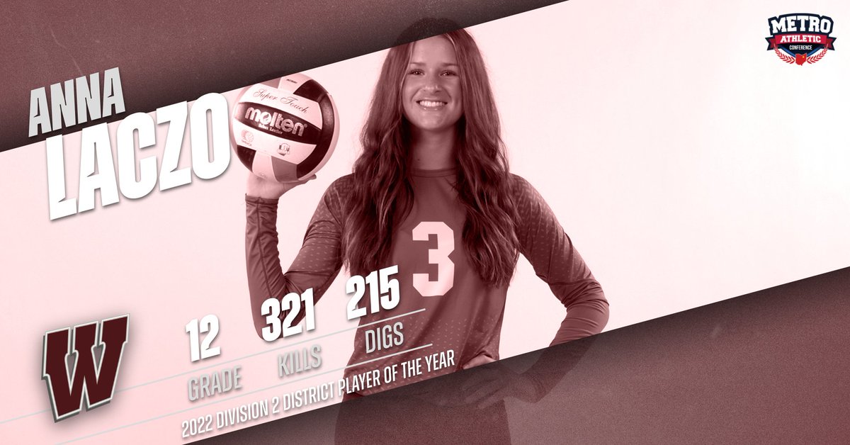 Congratulations to Anna Laczo! Anna was named Northeast District Division II Player of the Year today! Anna will represent the northeast District at the State All-Star game in November.  Congratulations Anna!