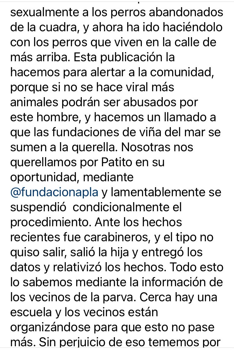 BlanquitaMontt's tweet photo. Hace un tiempo @manadakan pudo rescatar a Patito del abuso sexual cometido por un sujeto en el sector La Parva en #viñadelmar. Incluso hubo querella, hoy el mismo hombre en el mismo sector está violando a perros sin hogar, @MacaRipa se supone que sabe lo que sucede. HAGA ALGO! RT https://t.co/XWPCv9btCV