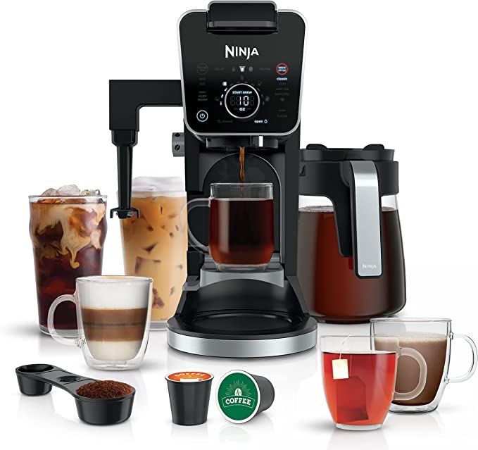 KallenMarry's tweet photo. @TheyHateDej Ninja CFP301 DualBrew Pro System 12-Cup Coffee Maker, Single-Serve for Grounds Compatible, Frother,  Separate Hot Water Dispenser &amp; Carafe, Black.

Hamilton Beach FlexBrew -Way Coffee Maker, Compatible with Pods Combo, Thermal Pot, Black and Stainless

https://t.co/3ZRM2g4FQk https://t.co/I4n3cBGodg