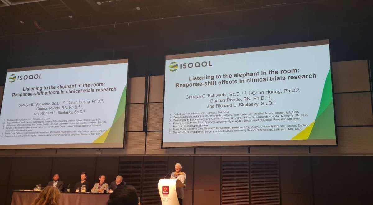 I-Chan Huang (@ichanhuang1) on Twitter photo In 2022 ISOQOL Annual Conference, Carolyn notifies response-shift effects on patient-reported outcomes assessed in clinical trials DO exist. Also, see our paper in J Patient Rep Outcomes 2022. pubmed.ncbi.nlm.nih.gov/36178598/
<a href="/IChanHuang1/">I-Chan Huang</a> #ISOQOL2022 #ResponseShift #Symptoms #HRQOL #PROs In 2022 ISOQOL Annual Conference, Carolyn notifies response-shift effects on patient-reported outcomes assessed in clinical trials DO exist. Also, see our paper in J Patient Rep Outcomes 2022. pubmed.ncbi.nlm.nih.gov/36178598/
<a href="/IChanHuang1/">I-Chan Huang</a> #ISOQOL2022 #ResponseShift #Symptoms #HRQOL #PROs