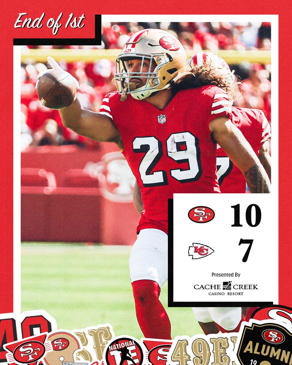 49ers's tweet photo. First quarter ✔️

#KCvsSF x #FTTB https://t.co/UGaig3uMuU