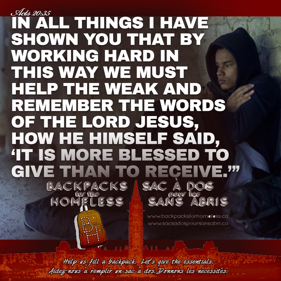 RonPitre's tweet photo. Help us help the homeless this year by giving them a backpack filled with essentials and goodies!

Visit https://t.co/Q3vWVq08Dn for the whole story!!! https://t.co/vIT192SoKn