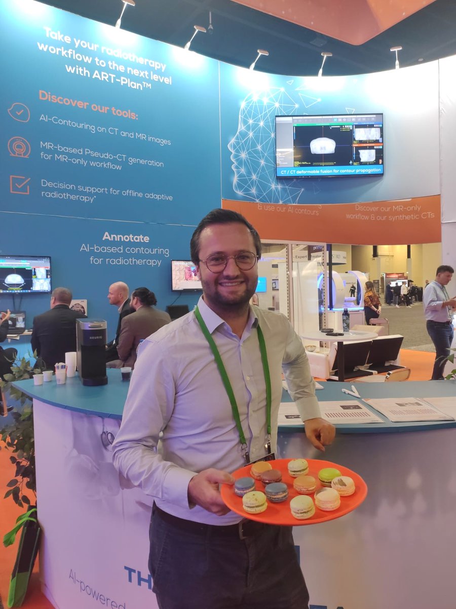 TheraPanacea's tweet photo. Bonjour San Antonio!
We are at #ASTRO2022 and we brought France with us!
Stop by booth #3004 for some authentic (and delicious) macarons and learn more about how #AI can improve your RT workflow!
#TheraPanacea #ARTPlan #frenchies https://t.co/W6Kv7H64JH