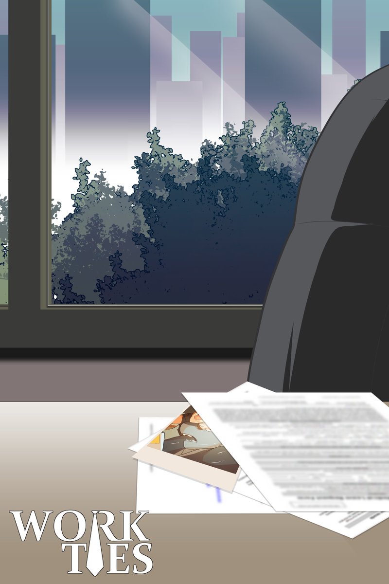 prime_viridian's tweet image. did a tiny update to the cover and page one and cover of chapter 2 for #WorkTies 🦈