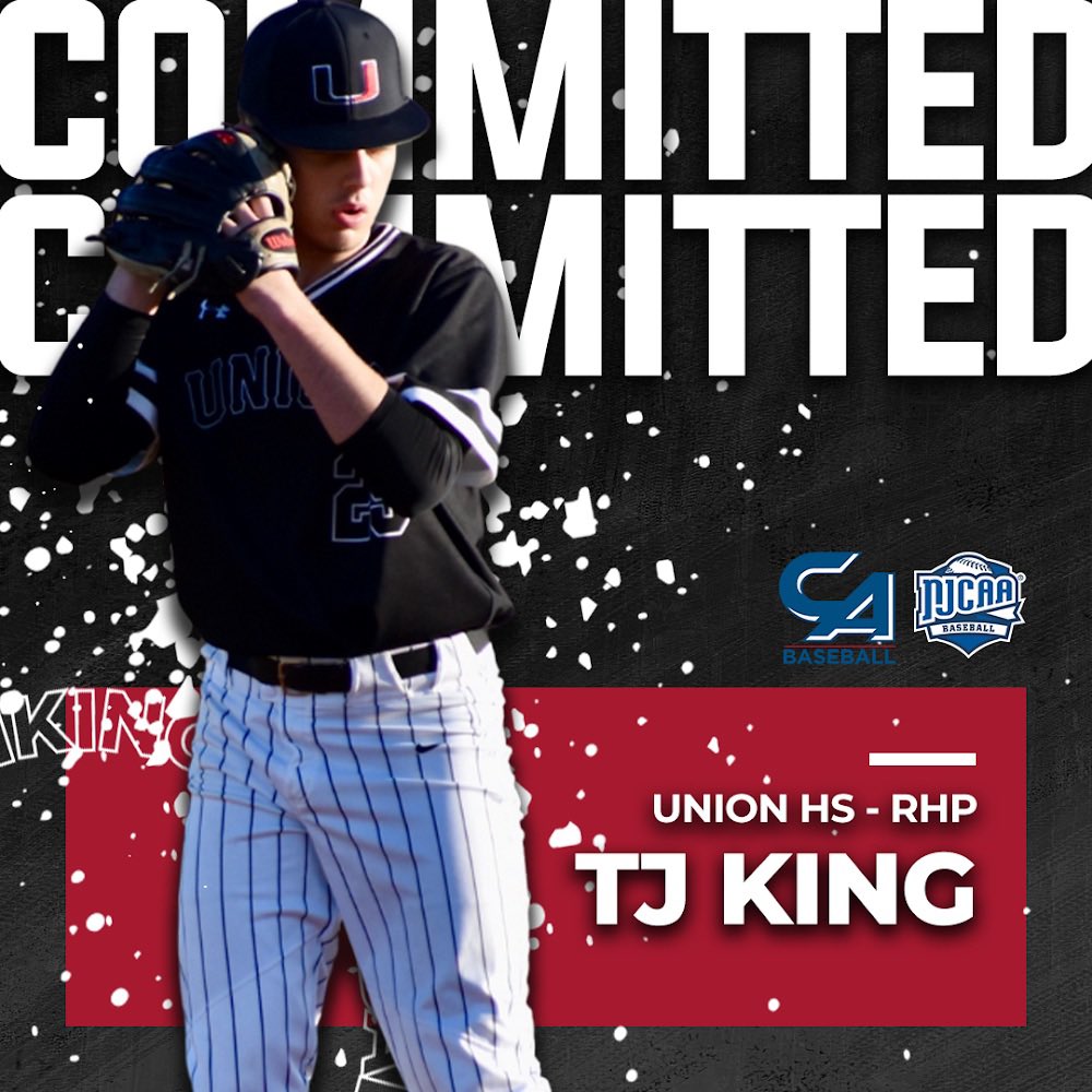 CASCBaseball's tweet image. TJ King
RHP/1B from Union High School
Welcome to the family!