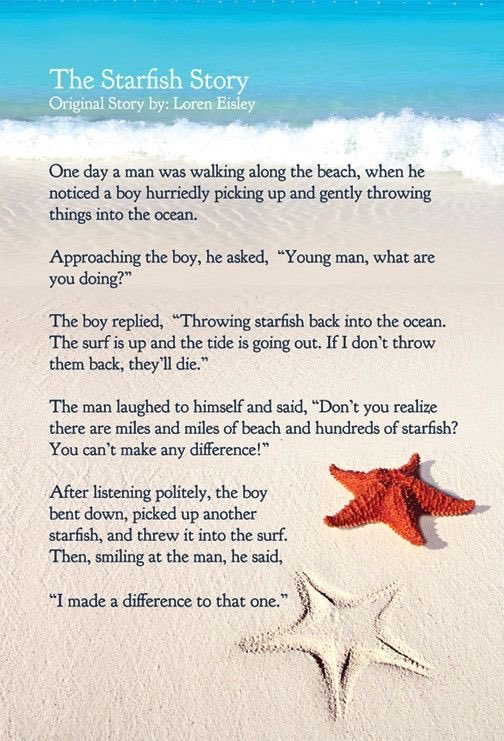 Are you a thrower of starfish? ~Russ #ThinkBIGSundayWithMarsha #KindnessMatters <a href="/dr_sakthi/">Dr. Sakthi Karunanithi 🌎🧘🏽‍♂️❤️☮️</a> <a href="/GrzegorzDrozdz/">Grzegorz Drozdz, MBA</a> <a href="/DrSarahJarvis/">DrSarahJarvis</a> <a href="/DrKhan_do/">Dr Nagina Khan</a> <a href="/L_DeWeaver/">Dr. Lynne De Weaver</a> <a href="/dock2222/">Dr Anthony Kearns</a> <a href="/DrWaheedArian/">Dr Waheed Arian</a> <a href="/AlysColeKing/">Dr Alys Cole-King</a> <a href="/butwhydanielle/">Danielle</a>  <a href="/OvertheMoon4you/">Over The 🌕</a> <a href="/santosh_k2021/">Santosh Kumar</a> <a href="/NakhleDr/">Djenane Nakhle, PhD</a> <a href="/Agarwal2Nita/">Neeta🧘‍♀️🌿❤️🇮🇳🇬🇧🙏🏼</a> <a href="/jayne_walsh/">Jayne Walsh 💚</a> <a href="/utchayvc/">Vincent Utchay -UVC°</a>