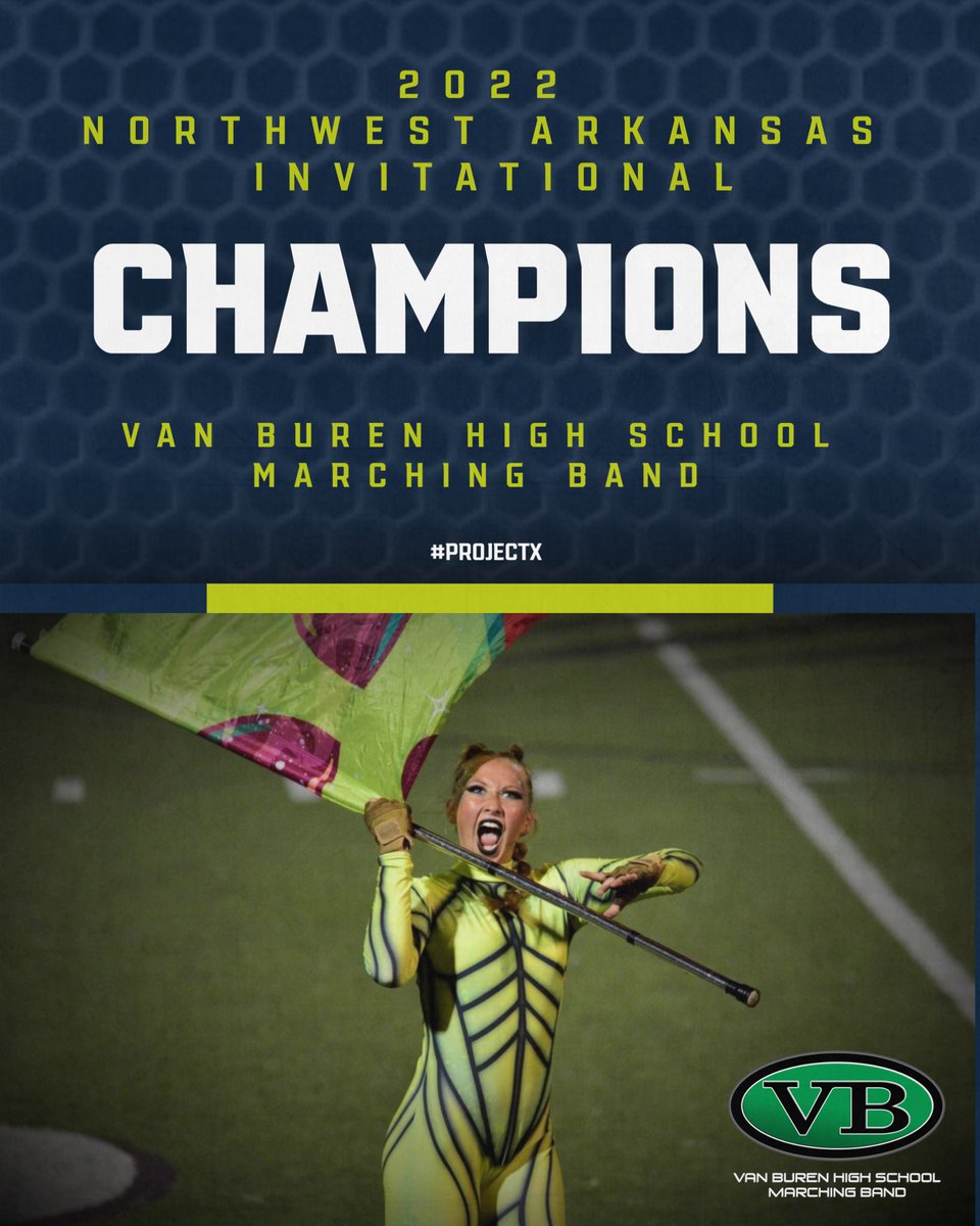 VBband1's tweet photo. This weekend the VBHS Marching Band was crowned the overall GRAND CHAMPIONS at the NWA INVITATIONAL MARCHING CHAMPIONSHIP - ALSO WON Outstanding Color Guard, Outstanding Drum Majors, Outstanding Music Effect, Outstanding Visual Effect and Outstanding General Effect! 👽 https://t.co/1KqGKLFmX6