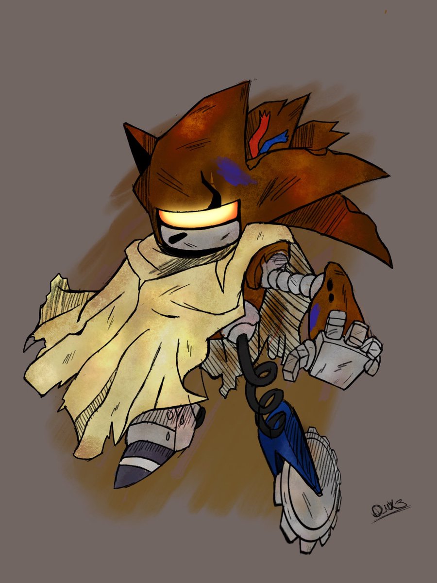 Scraped Mecha Sonic #IDWSonic #SonicTheHedeghog #ScrapnikIsland #sonicfanart