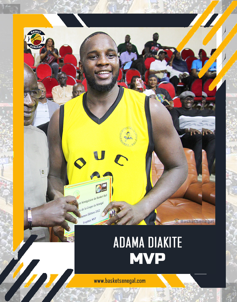 Basket_Senegal's tweet photo. #CoupeduSenegal
Adama Diakité du @DUCBASKET est le #MVP de la finale !

#basketsenegal https://t.co/JssCmrsdUM