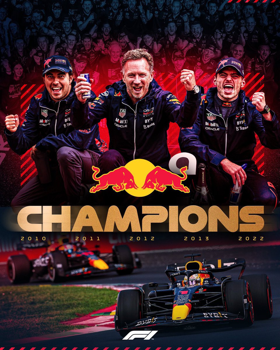 RachelFarrell4's tweet photo. Driver World Champion and Constructor world champions, what a drive from max!!🏎️🏆 #usaGrandprix #max #checo @redbullracing https://t.co/ZfVllfNx0e