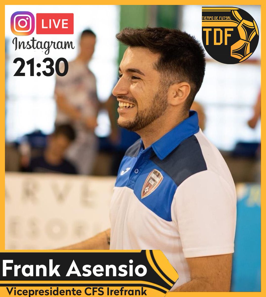 𝙀𝙉𝙏𝙍𝙀𝙑𝙄𝙎𝙏𝘼 𝙄𝙉𝙎𝙏𝘼𝙂𝙍𝘼𝙈 𝙇𝙄𝙑𝙀

📹 Mañana, lunes 2️⃣4️⃣ de octubre, tendremos con nosotros a Frank Asensio. El vicepresidente del <a href="/FSIrefrank/">FS IREFRANK ELCHE/CZDS ABRIL</a> nos atenderá para explicar la situación actual del conjunto ilicitano.

🔝 ¡No os la perdáis!