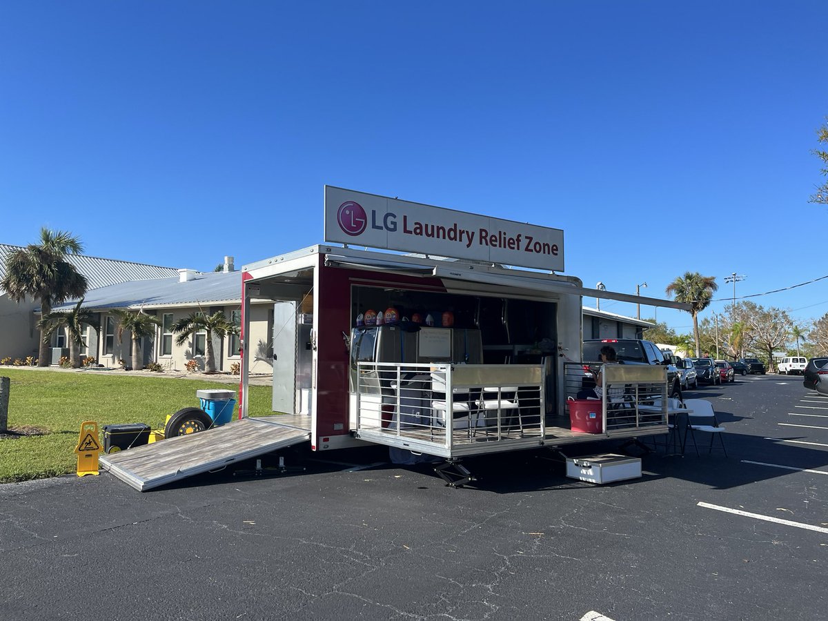 We had the opportunity to support Lee Country, FL in the aftermath of #HurricanIan . The love we saw from local community,volunteers and first responders was beyond heartwarming. #LGUS provided relief to those in need! Thanks <a href="/PineIslandFire/">Pine Island Fire</a> and Captain Cliff <a href="/LGUS/">LG Electronics</a> #FLStrong