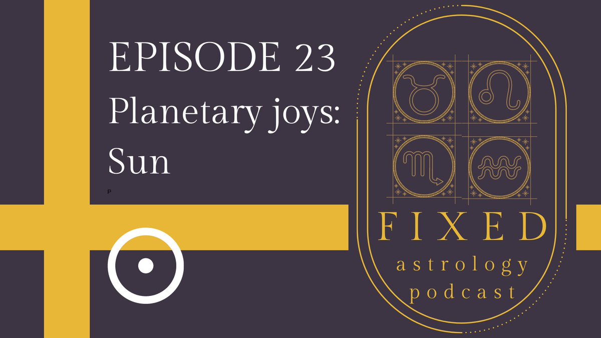 Fixed Astrology Podcast (@fixedastropod) on Twitter photo Our series on the planetary joys continues! We cover the first of the diurnal planets, the Sun, which joys in the 9th house. We found a LOT of examples of famous people with this placement, which tracks. Listen to <a href="/austral_taur/">mother algol β βοΈπͺ·πππ¦</a> & @paostrology discuss: anchor.fm/fixedastropod Our series on the planetary joys continues! We cover the first of the diurnal planets, the Sun, which joys in the 9th house. We found a LOT of examples of famous people with this placement, which tracks. Listen to <a href="/austral_taur/">mother algol β βοΈπͺ·πππ¦</a> & @paostrology discuss: anchor.fm/fixedastropod