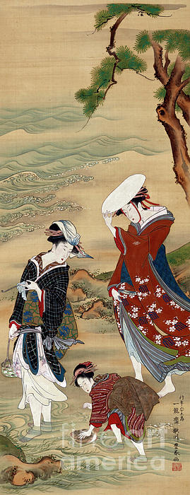 New artwork for sale! - "Two women and a girl on the seashore, japanese art" - fineartamerica.com/featured/two-w… <a href="/fineartamerica/">Fine Art America</a>