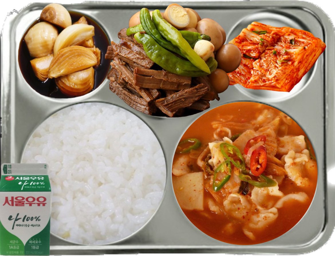 manimeogeokto's tweet photo. 221024 월요일 강태오의 아침ᰔᩚ

¹ 밥
² 얼큰김치수제비
³ 쇠고기장조림(완)
⁴ 양파간장절임
⁵ 배추김치
⁶ 우유(후식)

이번 주는 정말 팟팅이야💚 https://t.co/Nv5OzrJpo9