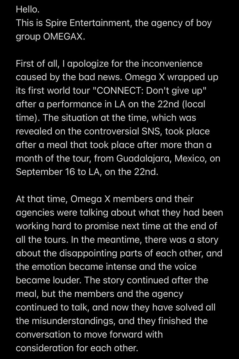 yechansdaisy's tweet photo. SPIRE FANCAFE STATEMENT TRANSLATION https://t.co/wccXSoSshQ