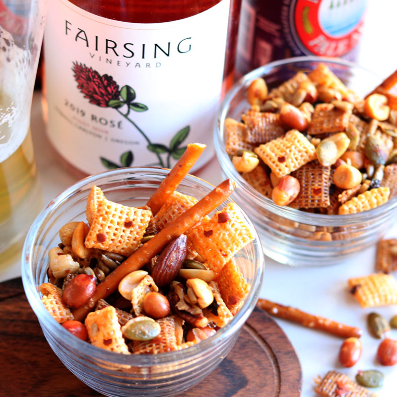 We brought snacks! 

When it comes to crunch time for winemakers &amp; crush pad crews, we have just the snack. Savor the sweet heat of our Honey &amp; Chili Crisp Crunch mix. This spicy minx of a tasty mix pairs wonderfully w/ cellar teams, good wines, &amp; cold brews. Sláinte! #wvharvest