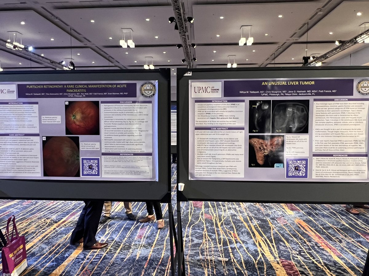 FuadKhouryMD's tweet photo. @MownikaY’s posters representing @UPMCMercyIM in Charlotte #acg2022 @AmCollegeGastro @PittGILiverNutr https://t.co/WHPvtBQX1E