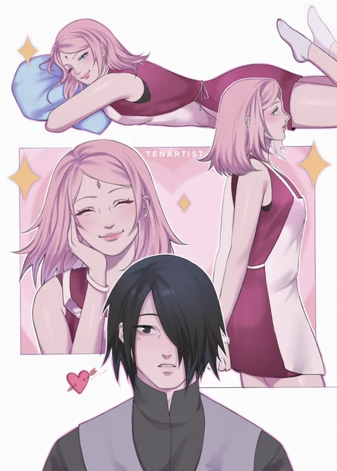 sasuke is obsessed with his wife in apron#サスサク #SasukeRetsuden 