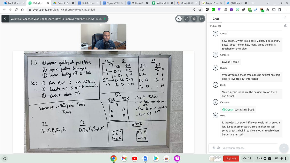 @briansingh_coachB whiteboard practice board.  Putting it into play Monday
